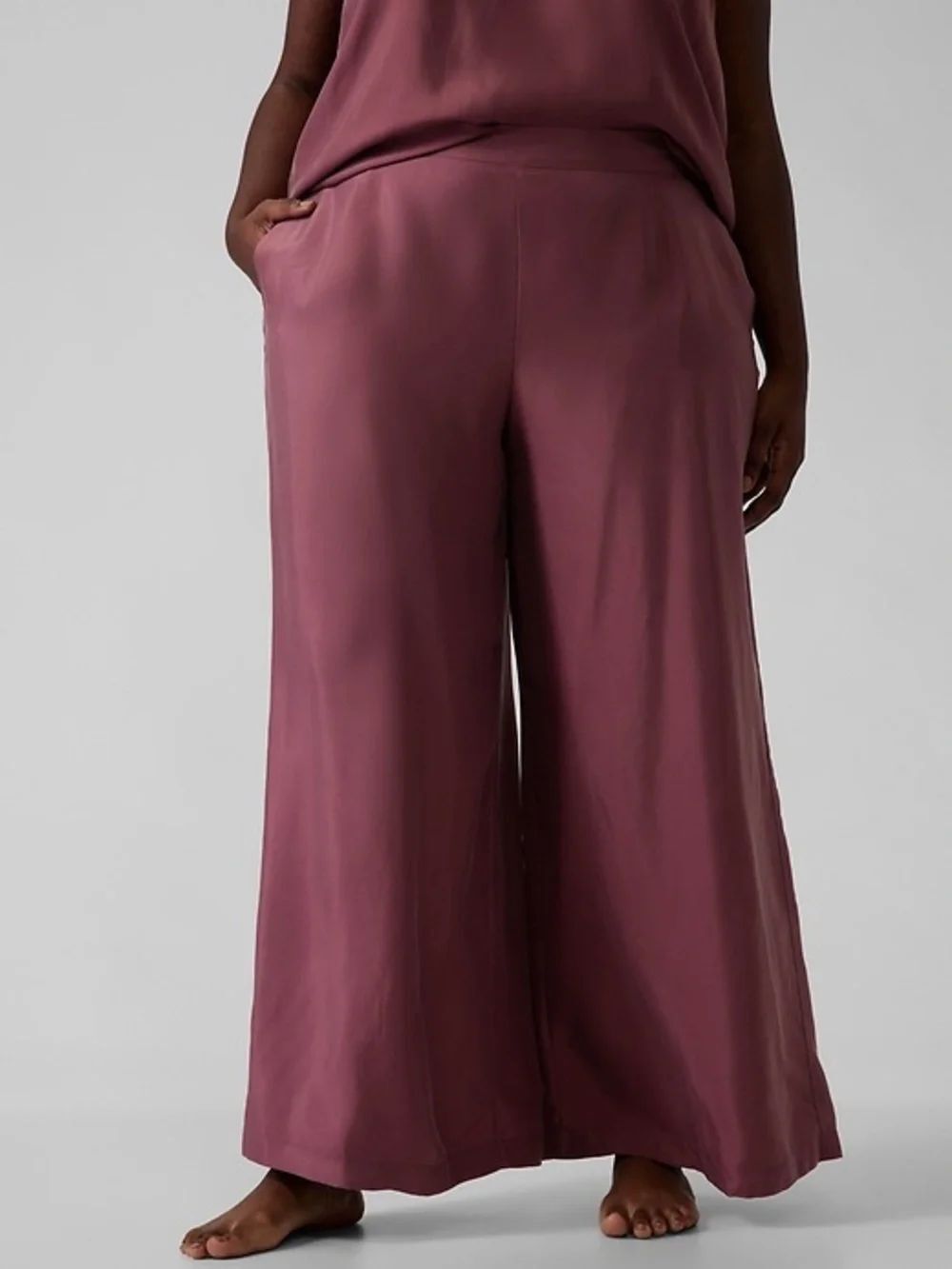 NWOT Athleta Calm Cool sleep Pants in Mauve m